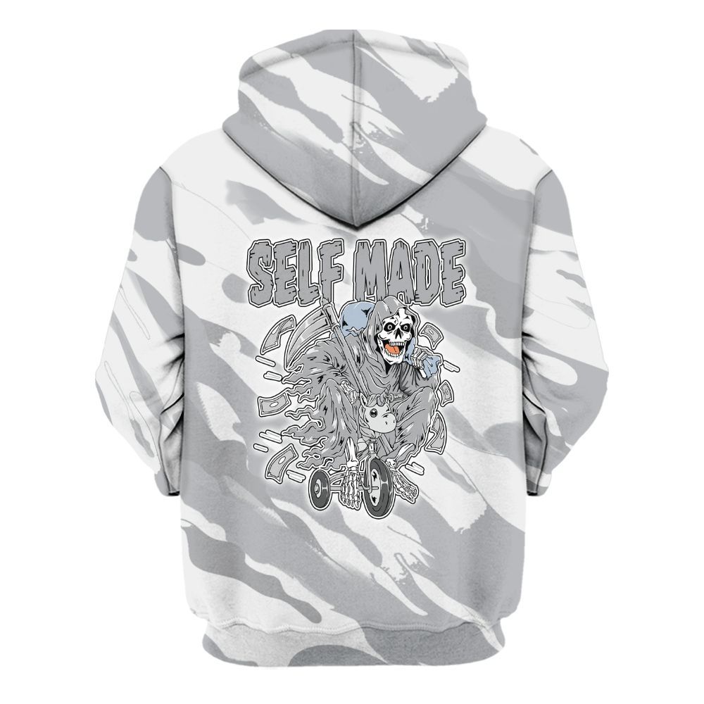 Hoodie To Match Low OG Wolf Grey 1s - Self Make Skeleton Colored All Over Print