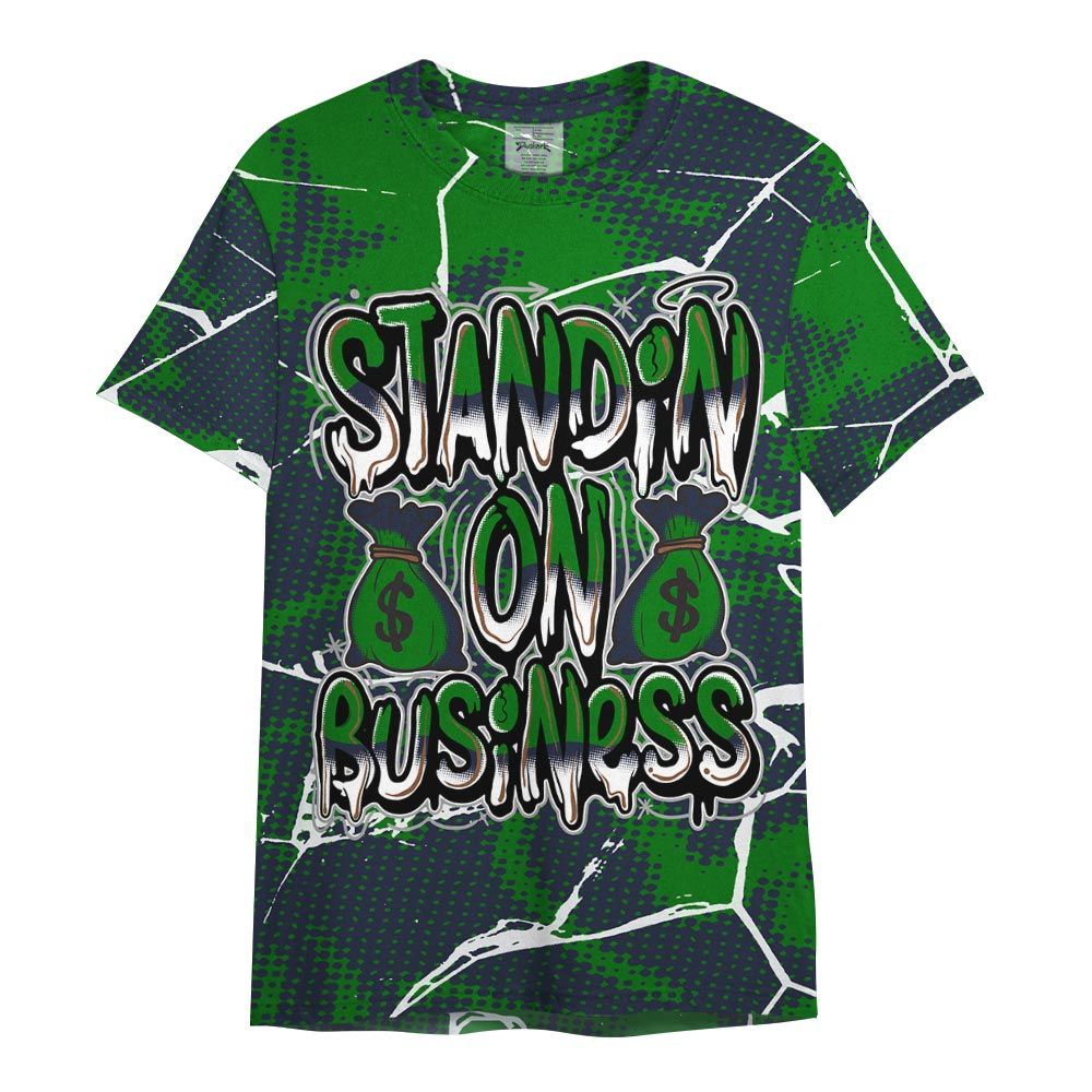 Shirt To Match Midnight Navy 13s - Standin' Business White Graphic Crack Shirt Unisex