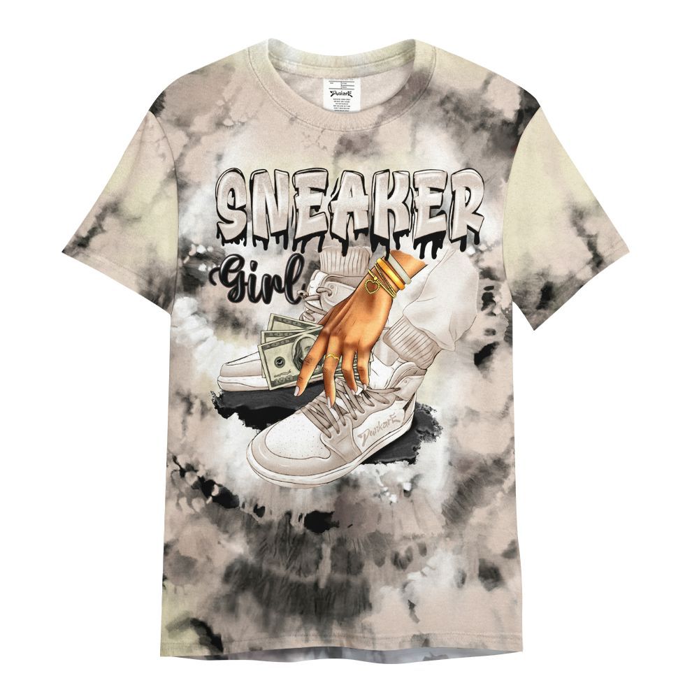 Shirt To Match A Ma Maniere X Fossil Stone 4s - SNEAKER Girl Money Drip Tie Dye All Over Print