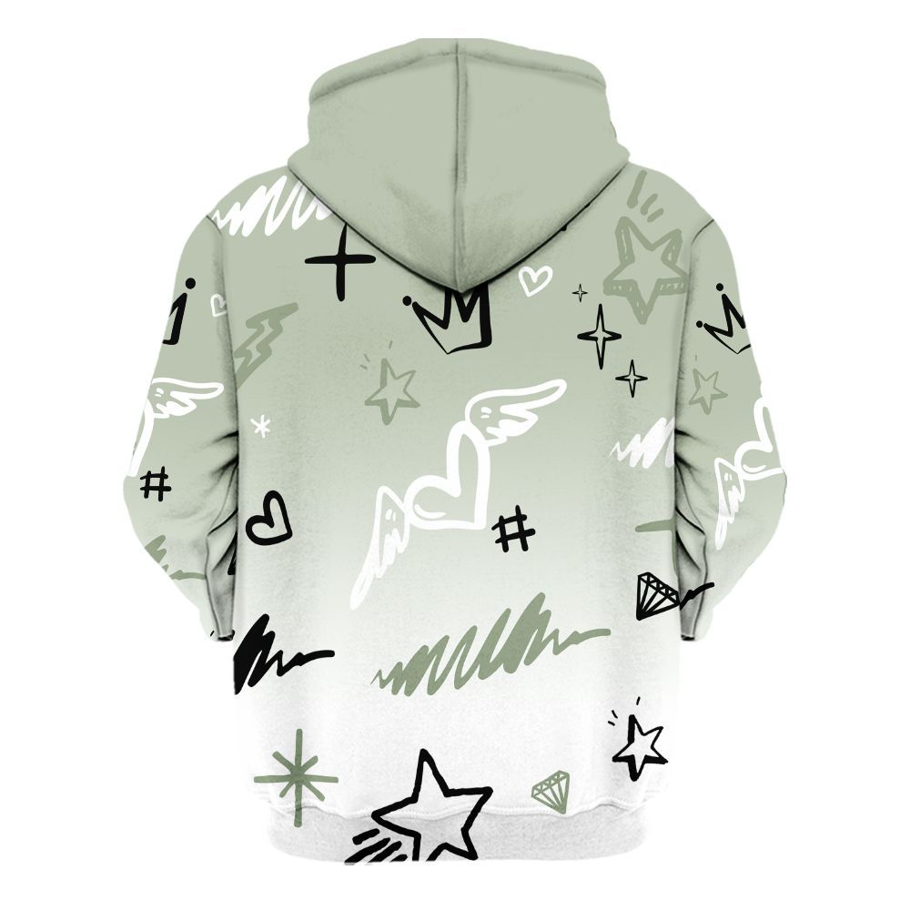 Hoodie To Match Seafoam Sail 4s - Rise Shine Hustle Grind All Over Print