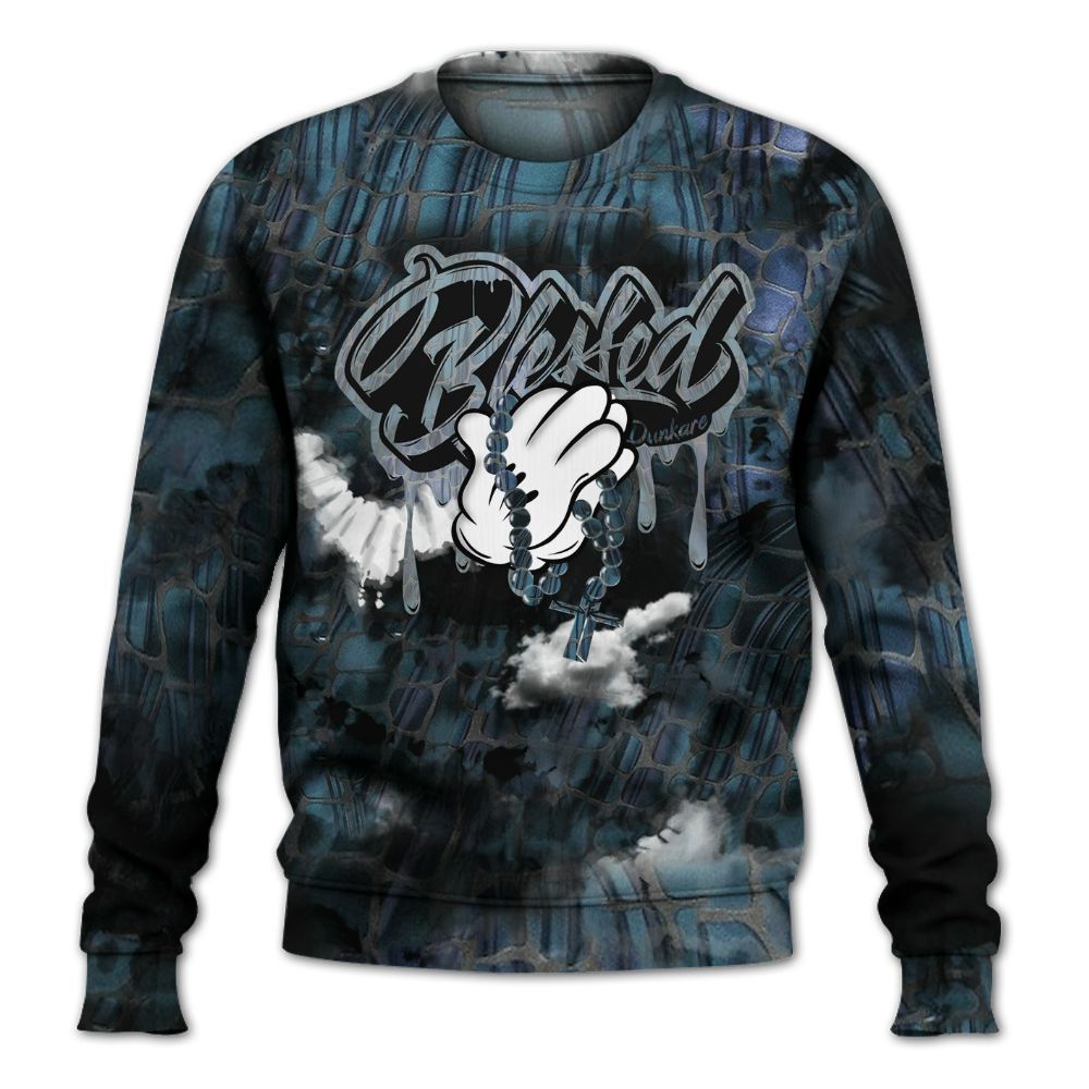 Sweatshirt To Match Air Foamposite Kazuya Mishima - God Blessed Tie Dye All Over Print