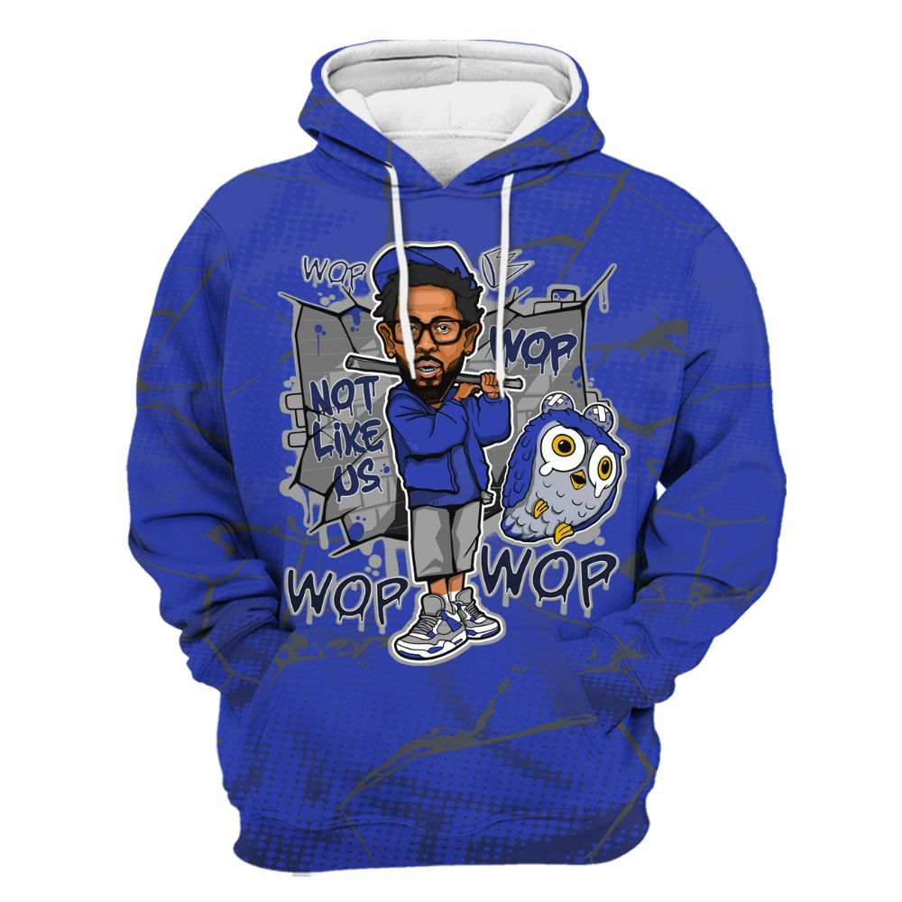 Hoodie To Match Air Max Plus Black Racer Blue - None Like ComptonCity Graphic Crack All Over Print