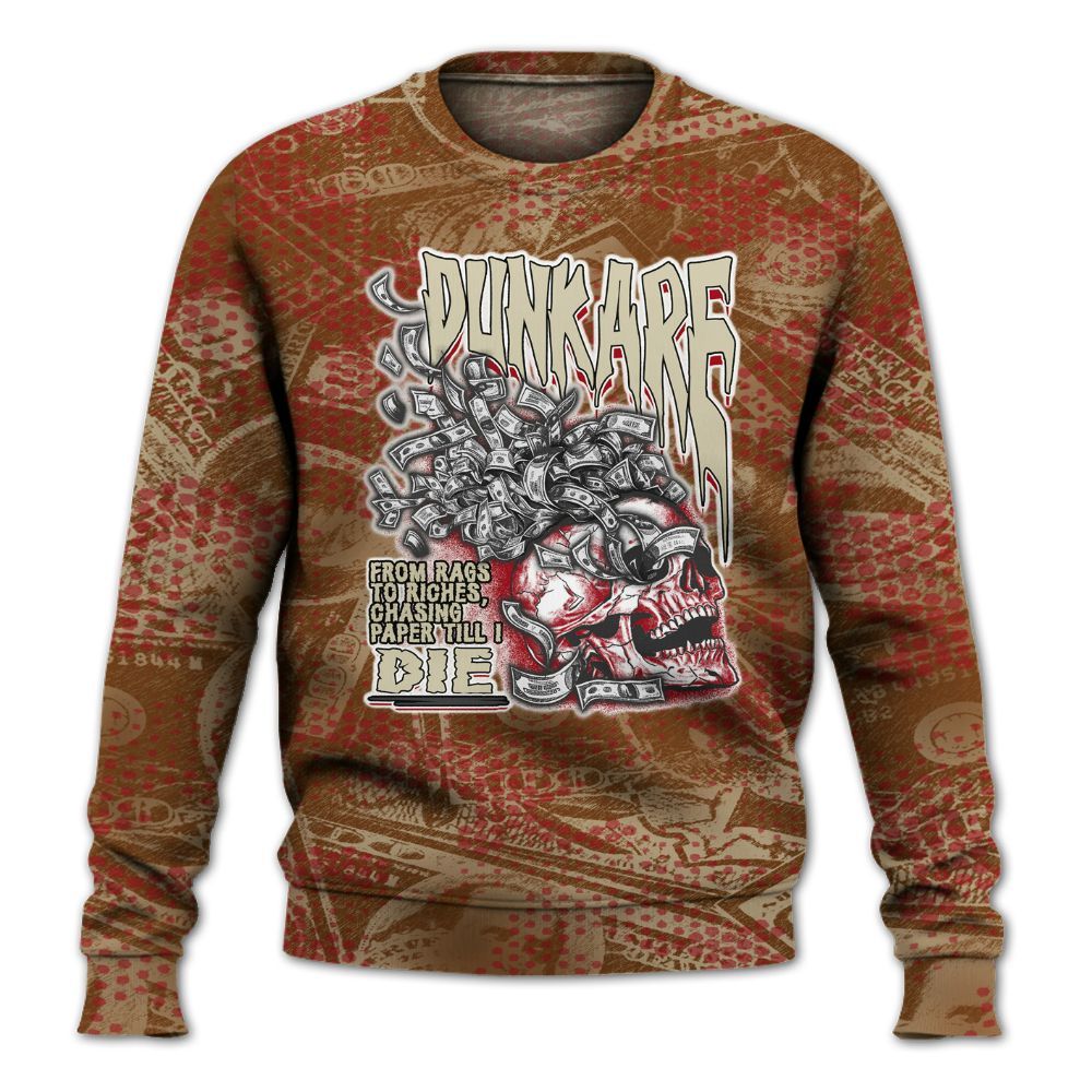 Sweatshirt To Match Archaeo Brown 5s - From Rags To Riches All Over Print