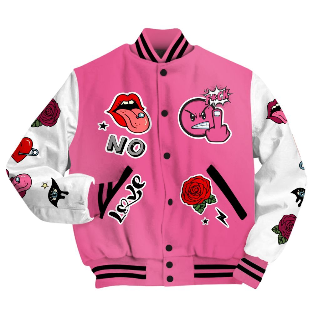 Varsity Jacket To Match Air Max SNDR Hyper Pink - FK Around Find Out All Over Print