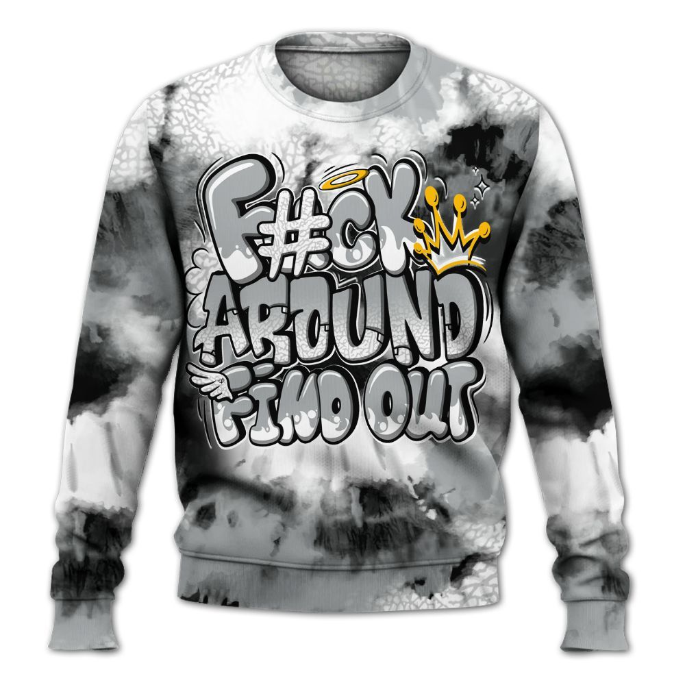 Sweatshirt To Match Retro Pure Money 3s - FK Around Find Out All Over Print