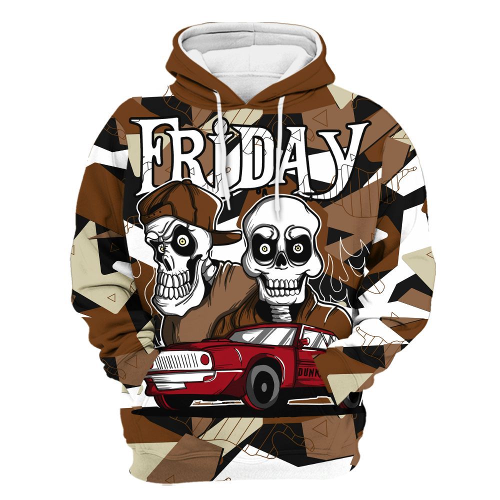 Hoodie To Match Archaeo Brown 5s - Friday Funny Retro All Over Print