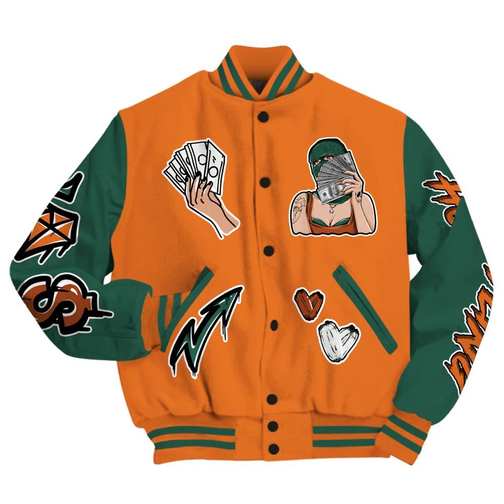 Varsity Jacket To Match Dunk Low Ceramic - Hustling Unique All Over Print