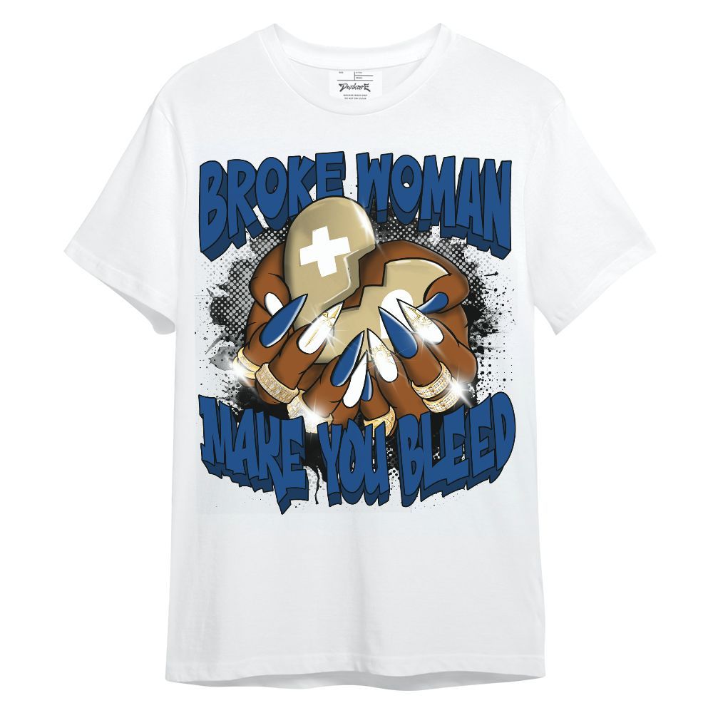 Shirt To Match Air Ship Royal Blue - Broke Woman Heart Retro Unisex Shirt