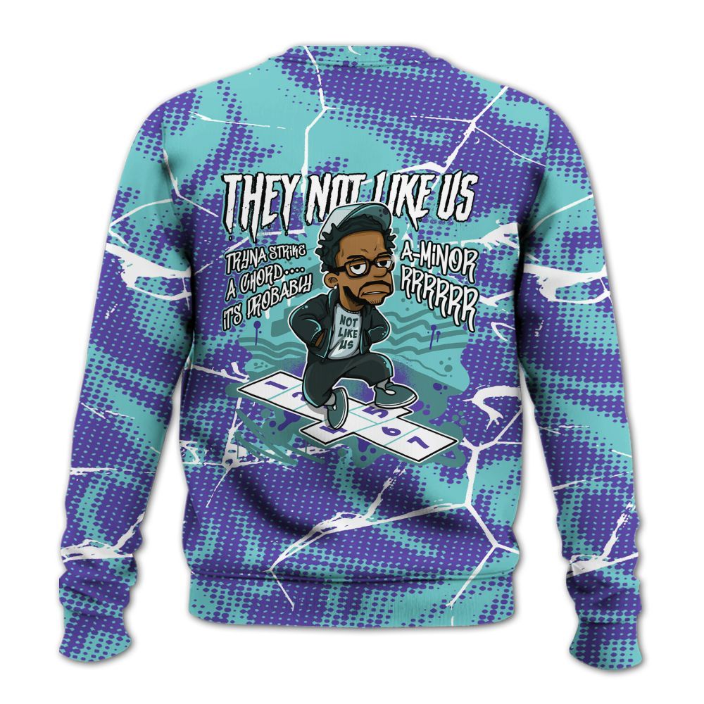 Sweatshirt To Match Low Hornets 1s - Hopscotch Dislike Us Graphic Crack All Over Print