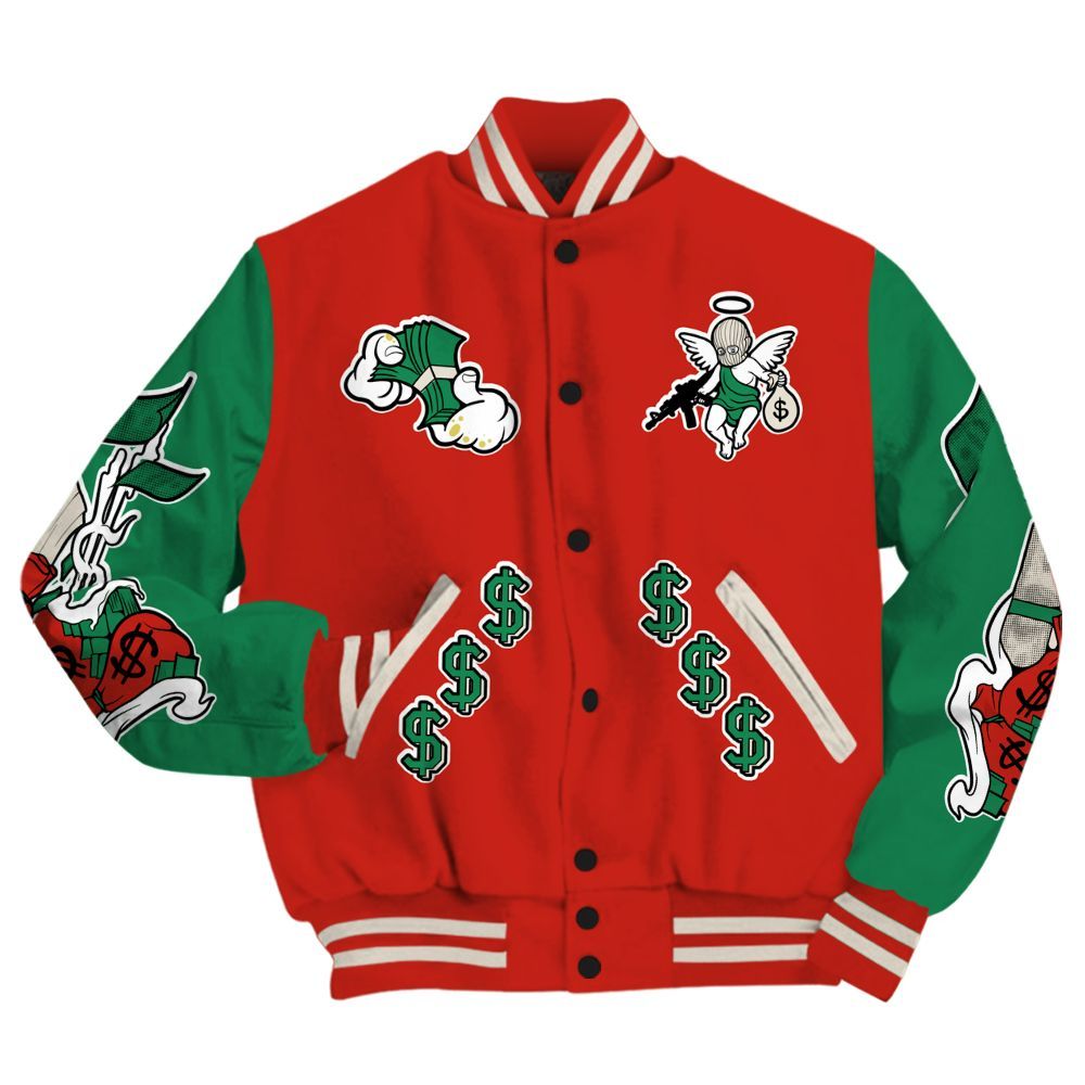 Varsity Jacket To Match Retro El Vuelo 3s - Ones Move In Silence Graphic All Over Print