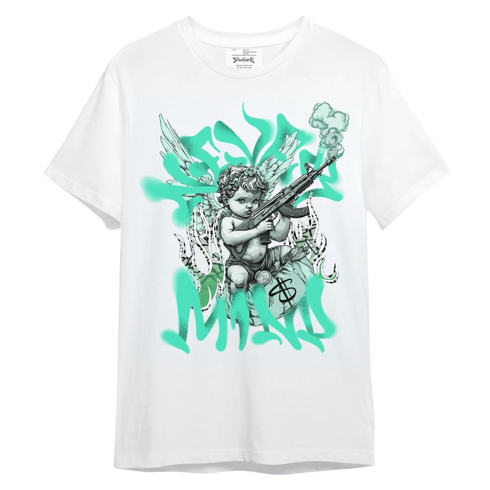 Shirt To Match Black Green Glow 3s - Nevermind Angel Green Glow 3s Unisex Shirt