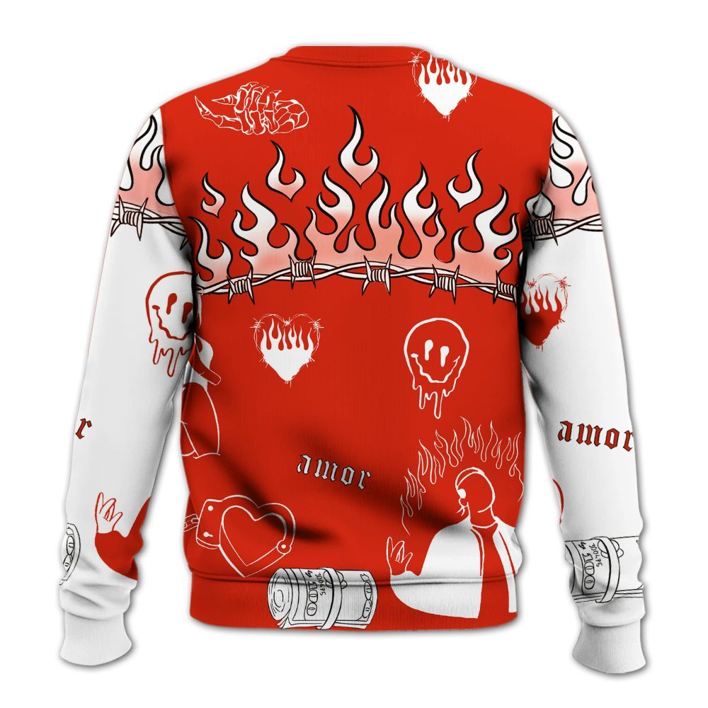 Sweatshirt To Match Retro Cherry 11s - Snake Trust No One All Over Print