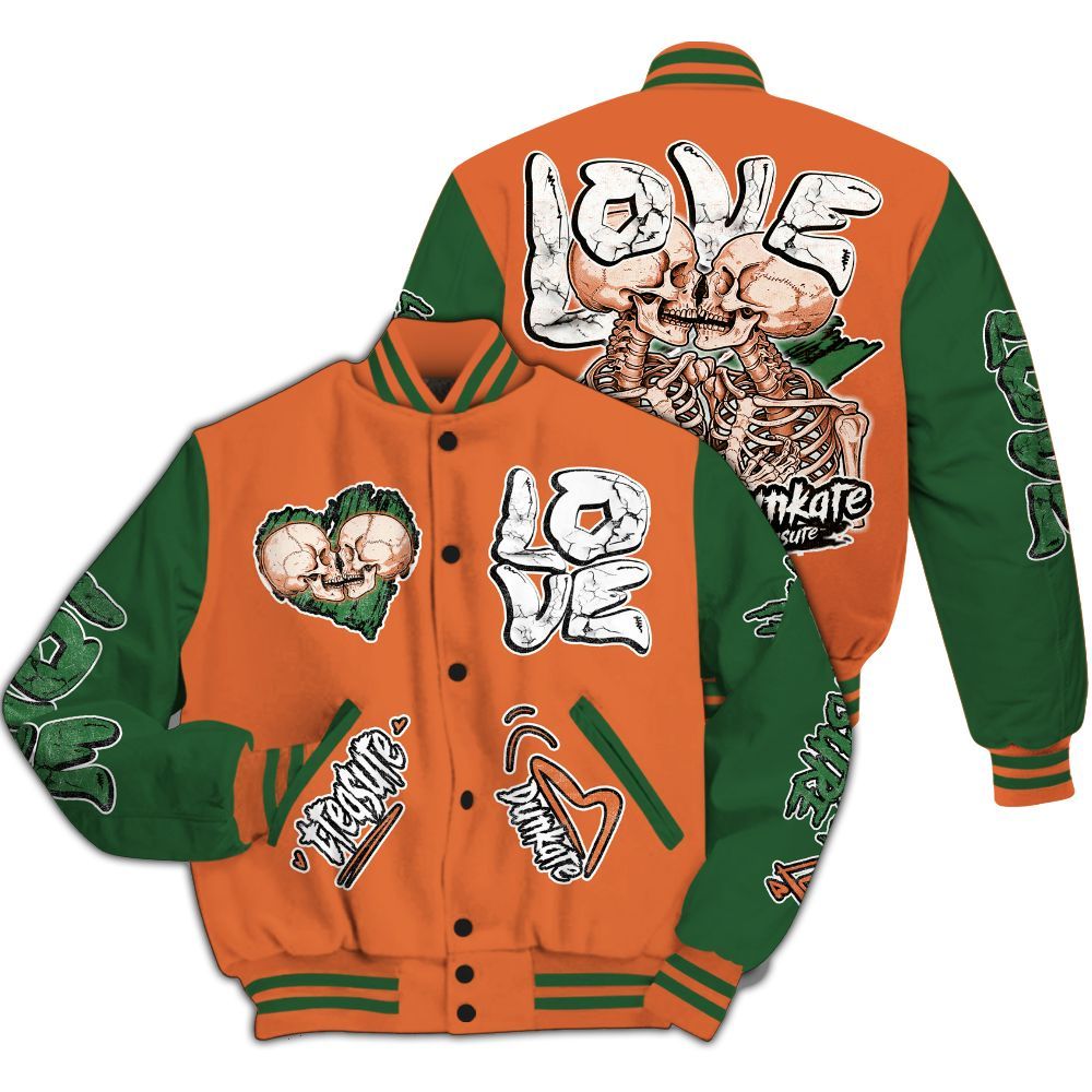 Varsity Jacket To Match Low Miami 5s - Skull Bear All Over Print