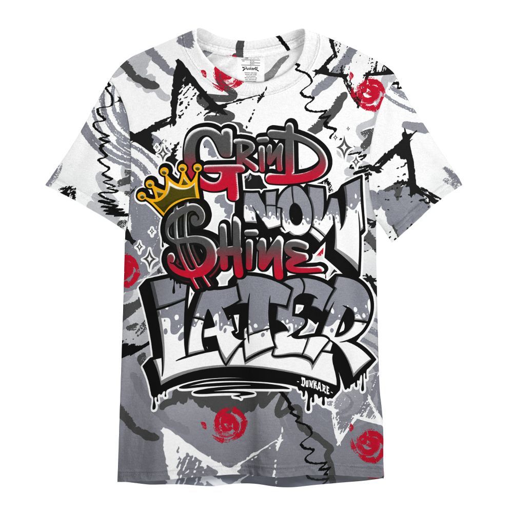 Shirt To Match Retro Black Flint 13s - Grind Shine Later Drip All Over Print