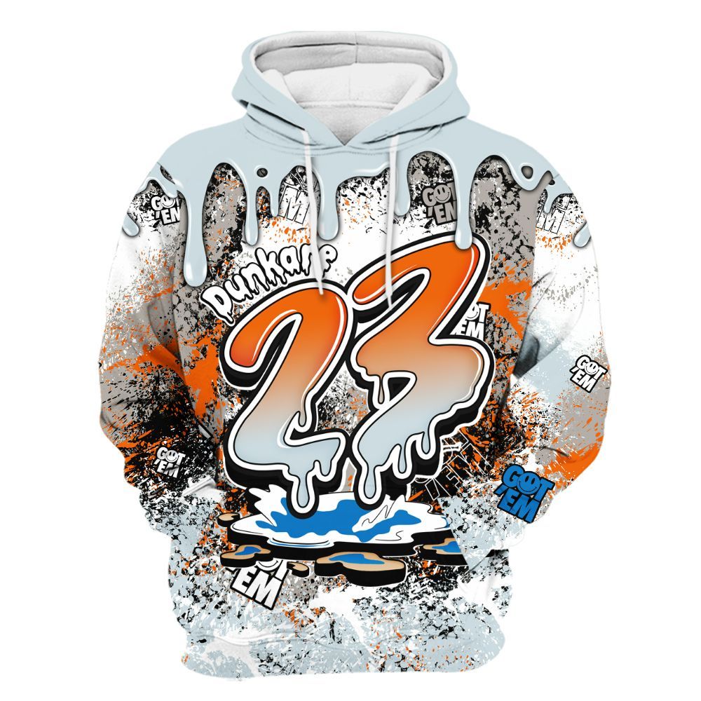 Hoodie To Match Retro High OG Alaska 1s - Dripping 23 Drip All Over Print