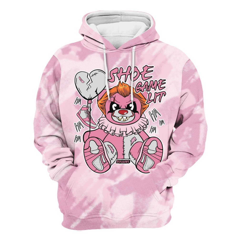 Hoodie To Match Orchid 4s - Shoe Game Bear Abstract Halftone All Over Print