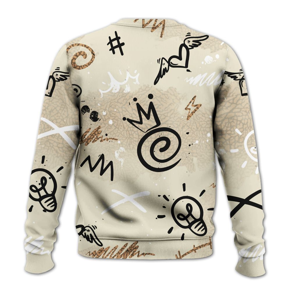 Sweatshirt To Match Orewood Brown 3s - Drip Been Di2ferent All Over Print