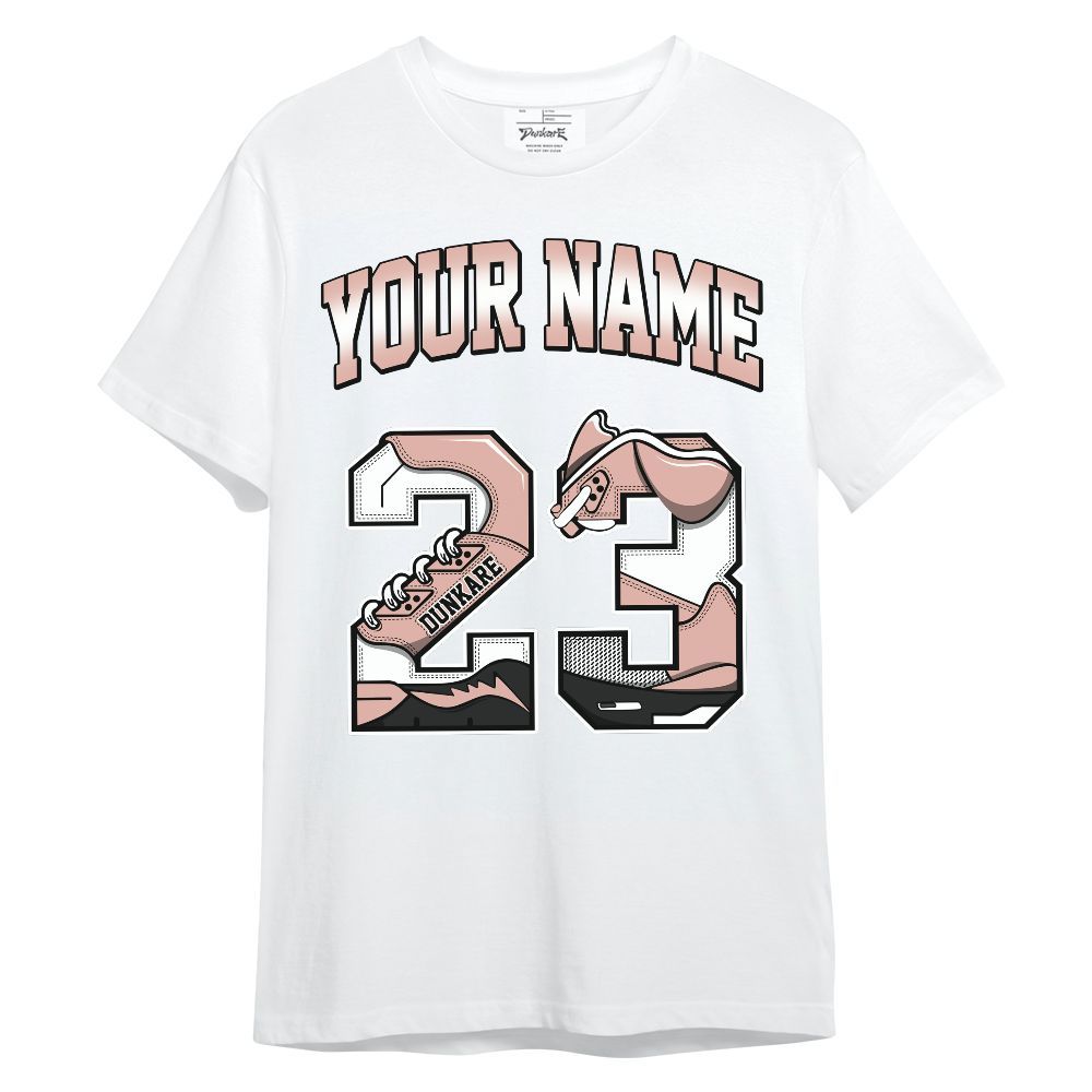 Shirt To Match Dunk Low Pink Velvet - Custom Name Number 23 5s Unisex Shirt