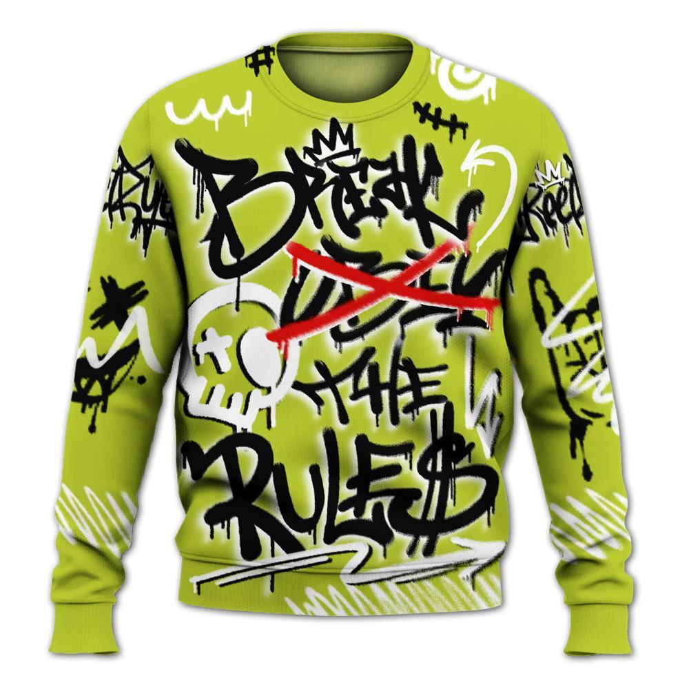 Sweatshirt To Match Bright Cactus 13s - Break Rules Streetwear All Over Print