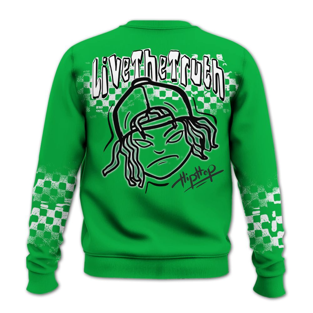 Sweatshirt To Match Lucky Green 5s - Feel Life Street Style All Over Print