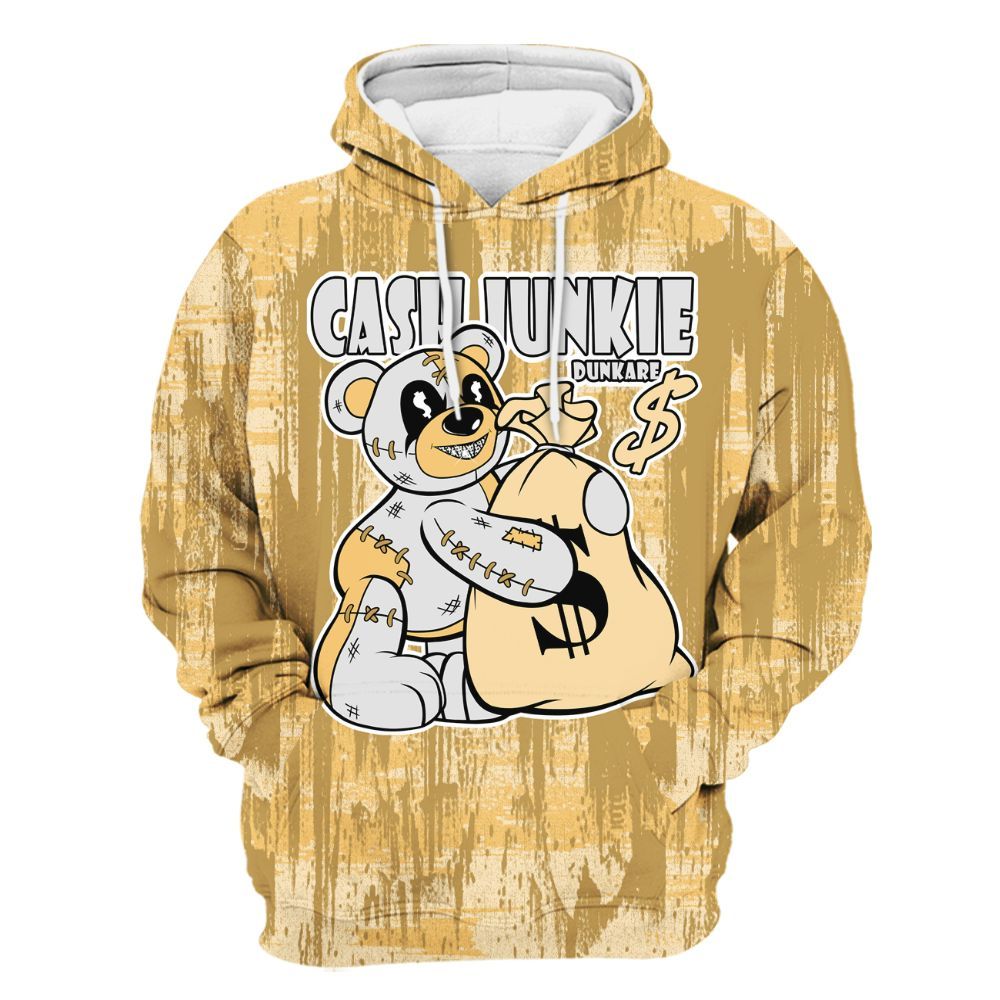 Hoodie To Match Craft Paris 6s - Cashs Junkie Bear Glitch Art All Over Print