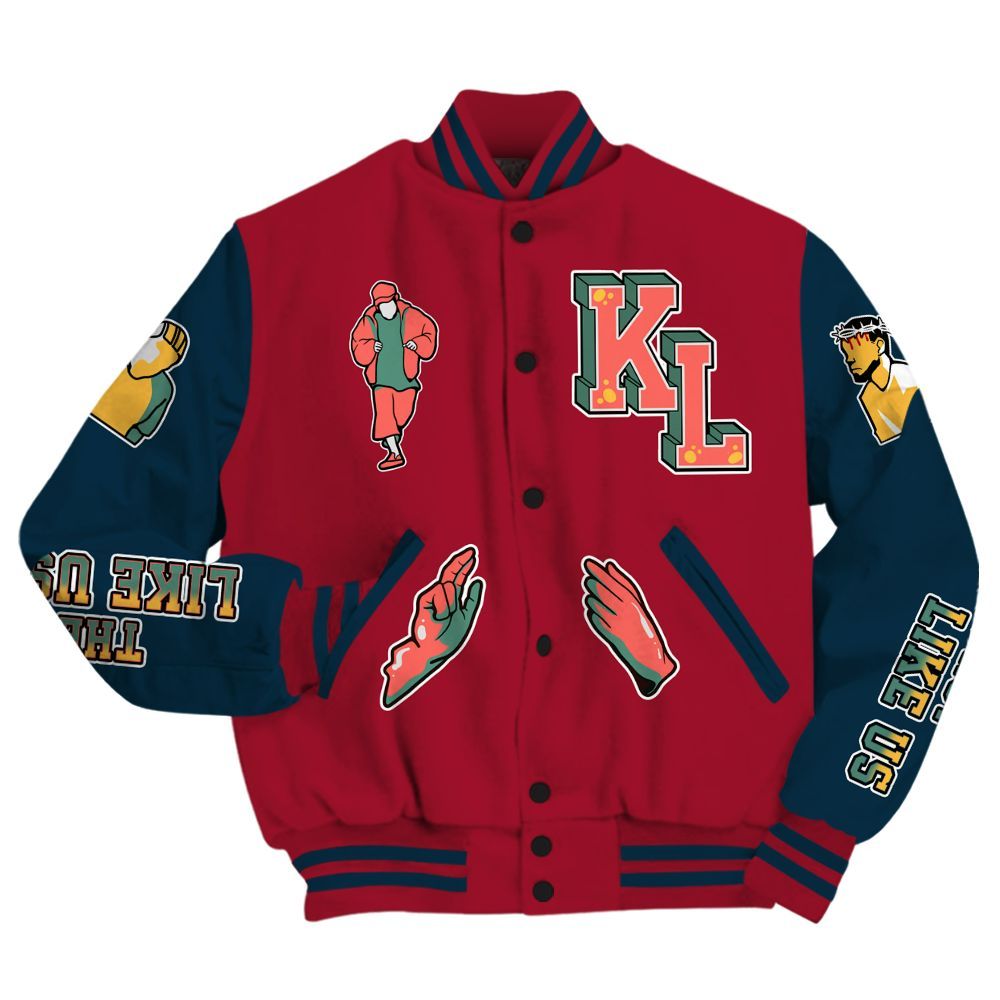 Varsity Jacket To Match Mid Multi Color 2022 1s - Dislike Us Graphic All Over Print
