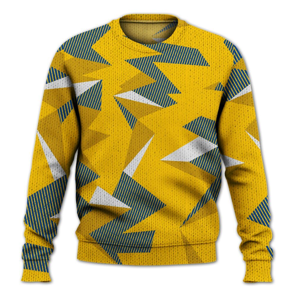 Knitted Sweater To Match High Laney 1s - Geometric Camouflage Pattern