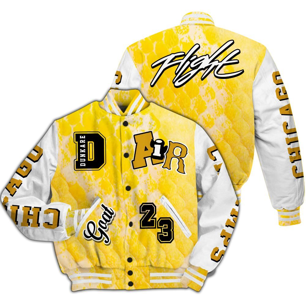 Varsity Jacket To Match Low Yellow Python 11s - AIR Number 23 GOAT All Over Print