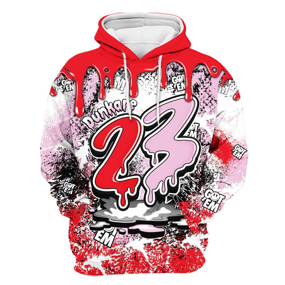Hoodie To Match Zoom Vomero 5 Valentine's Day 2025 - Dripping 23 Drip All Over Print
