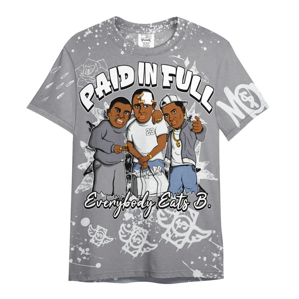 Shirt To Match Low Cement Grey 11s - Everybody Paid In Full Crayon All Over Print