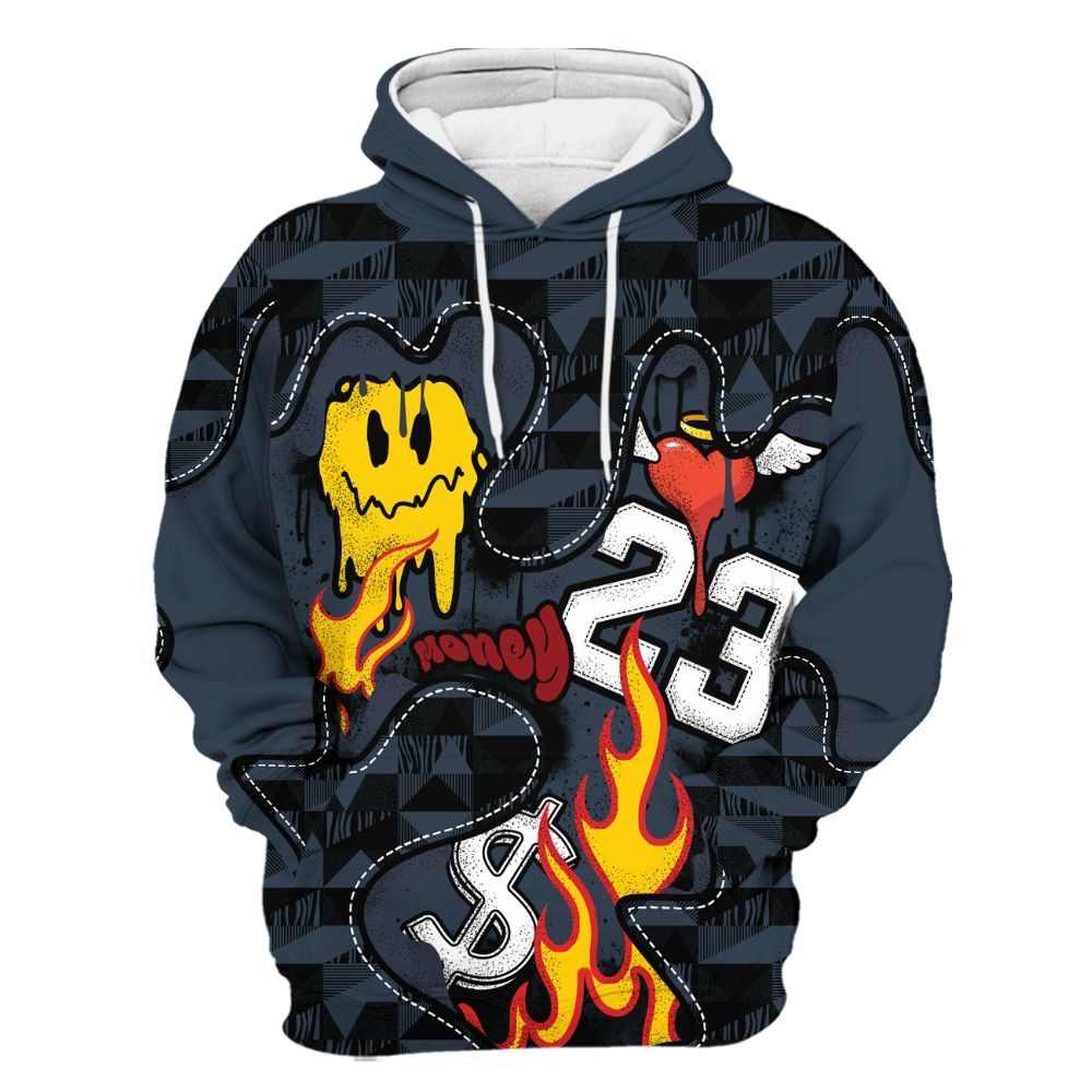 Hoodie To Match Retro Olympic 6s - 23 Smile Burning Heart All Over Print