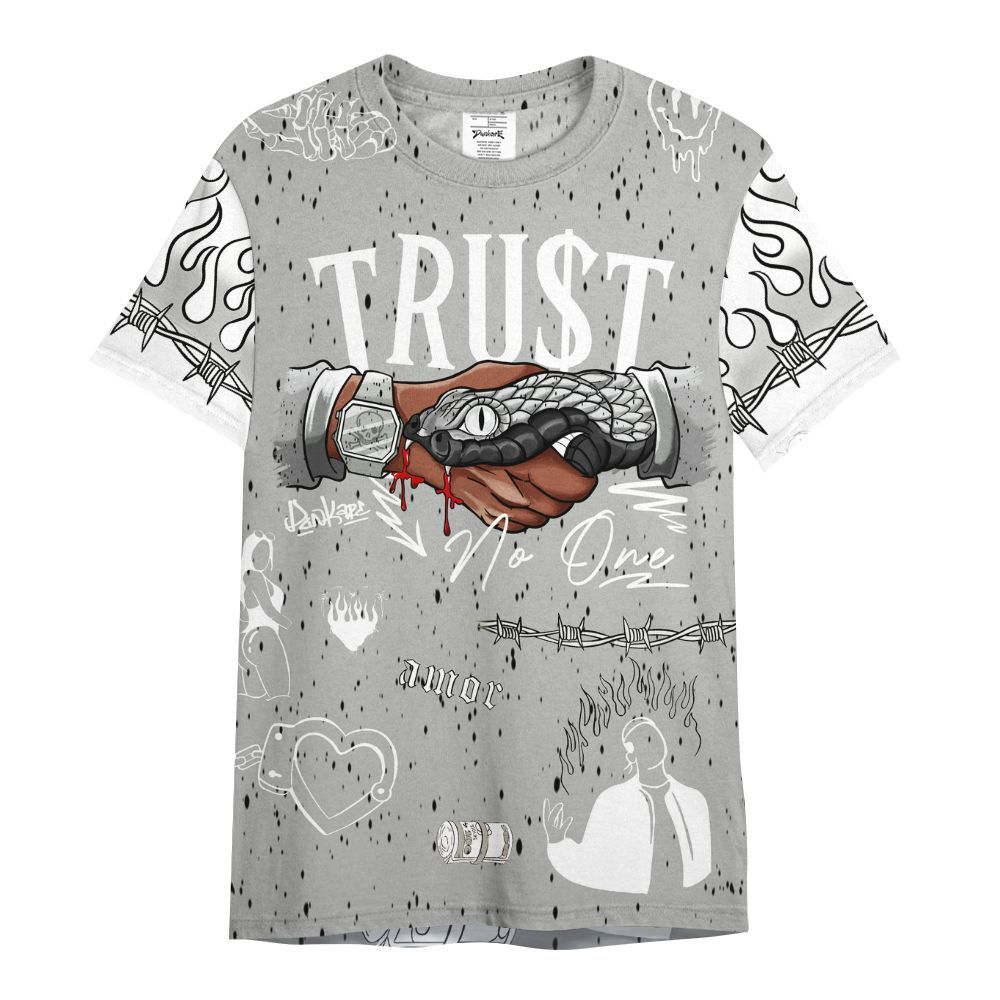 Shirt To Match Retro White Oreo 4s - Snake Trust No One All Over Print