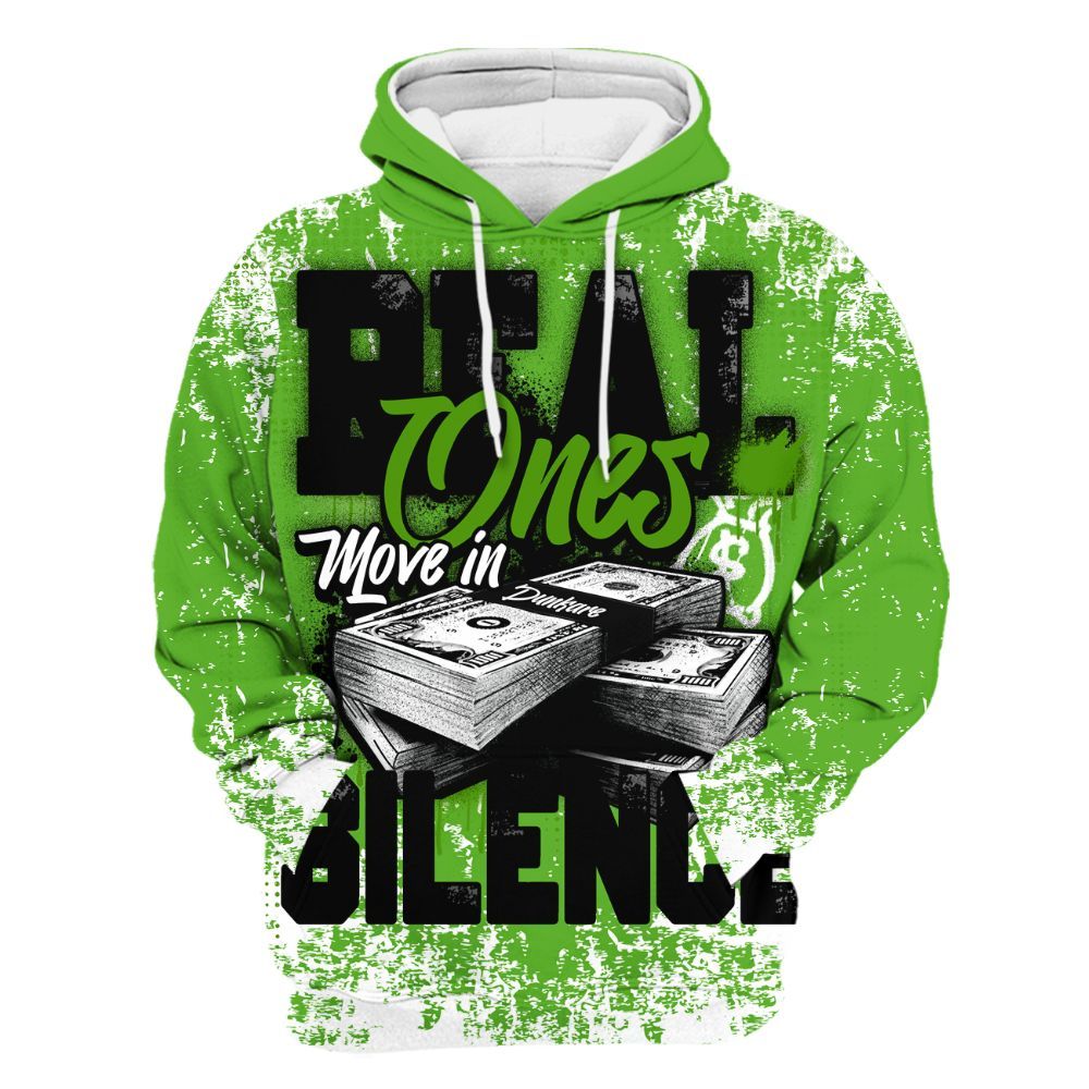 Hoodie To Match Air Foamposite One Volt - Move In Silence Money Street Retro All Over Print