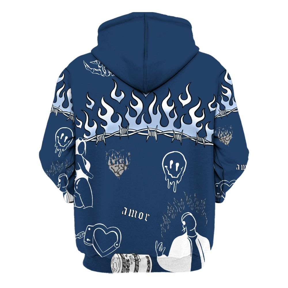 Hoodie To Match SP Sport Royal 3s - Snake Trust No One All Over Print