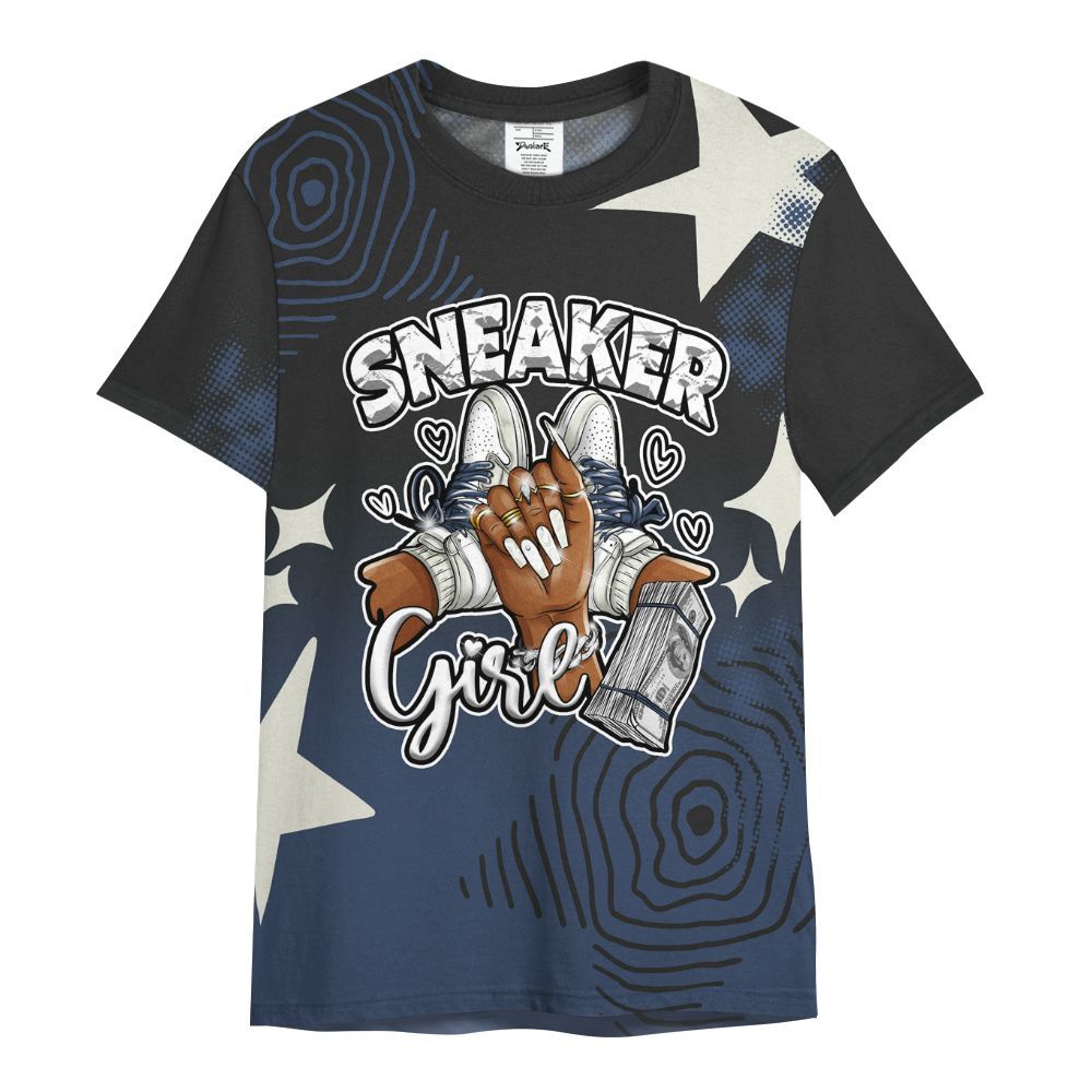 Shirt To Match Diffused Blue 3s - Sneakerz Girlz Unique Starz All Over Print