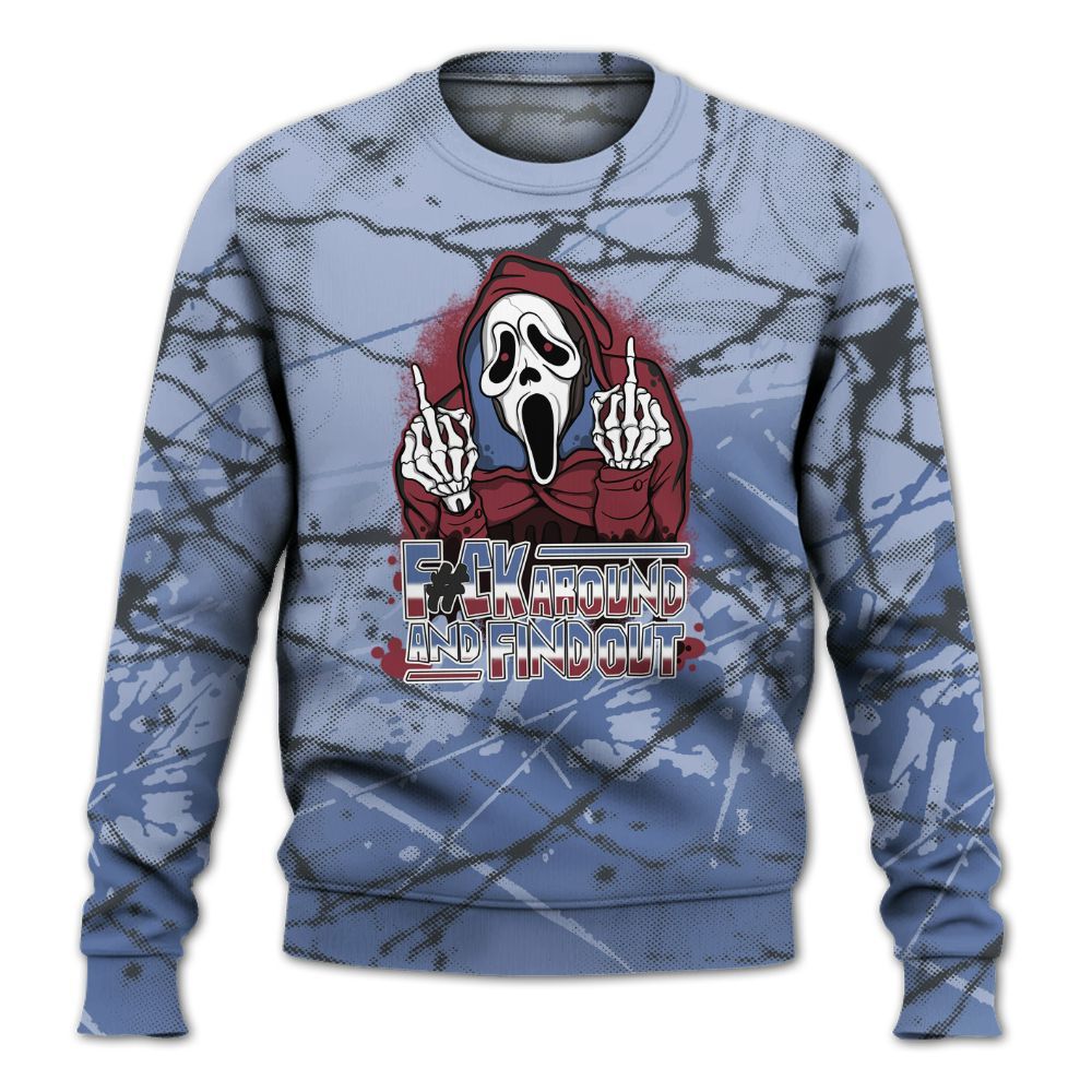 Sweatshirt To Match Black Metallic 5s - F#CK And Find Out Graphic All Over Print
