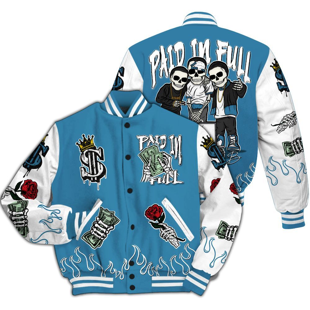 Varsity Jacket To Match High OG UNC Reimagined 1s - Fire Everybody Paid In All Over Print