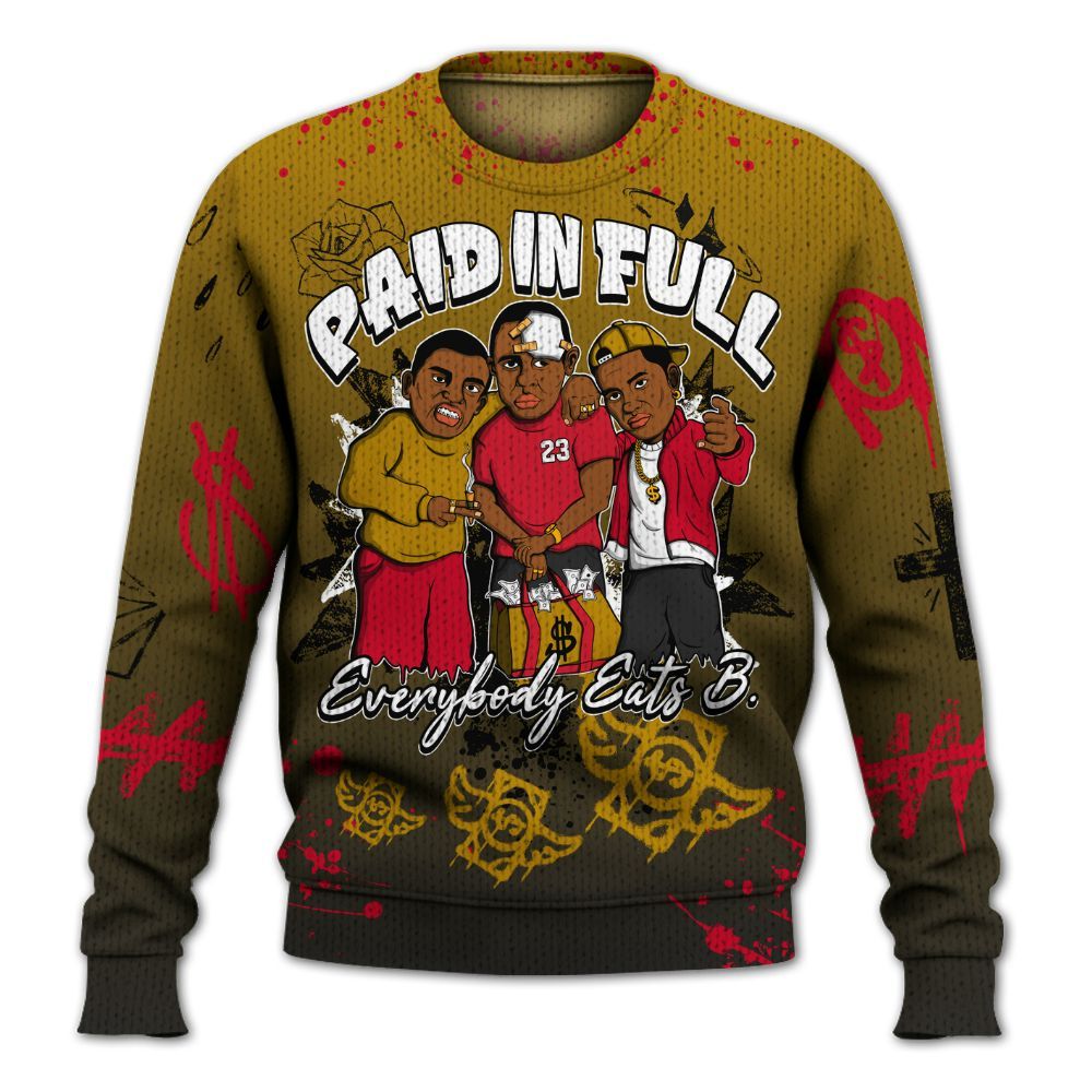 Sweater To Match Ja 3 Raptor - Everybody Paid In Full Crayon Graphic