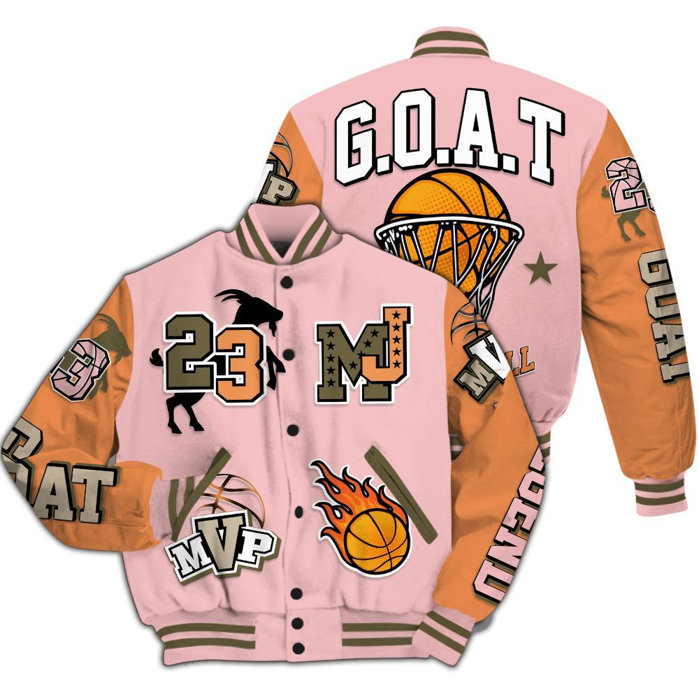 Varsity Jacket To Match SB Dunk Low Red Stardust - 23 Goat MVP Basketball All Over Print