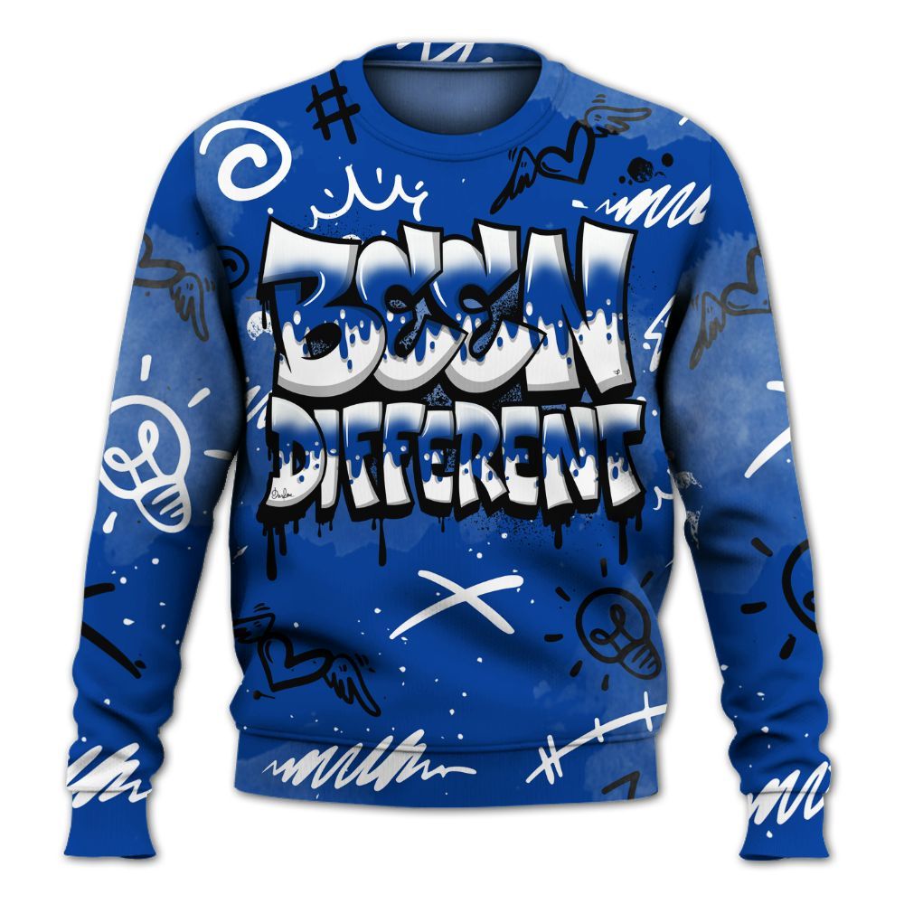 Sweatshirt To Match Hyper Royal 12s - Drip Been Di2ferent All Over Print