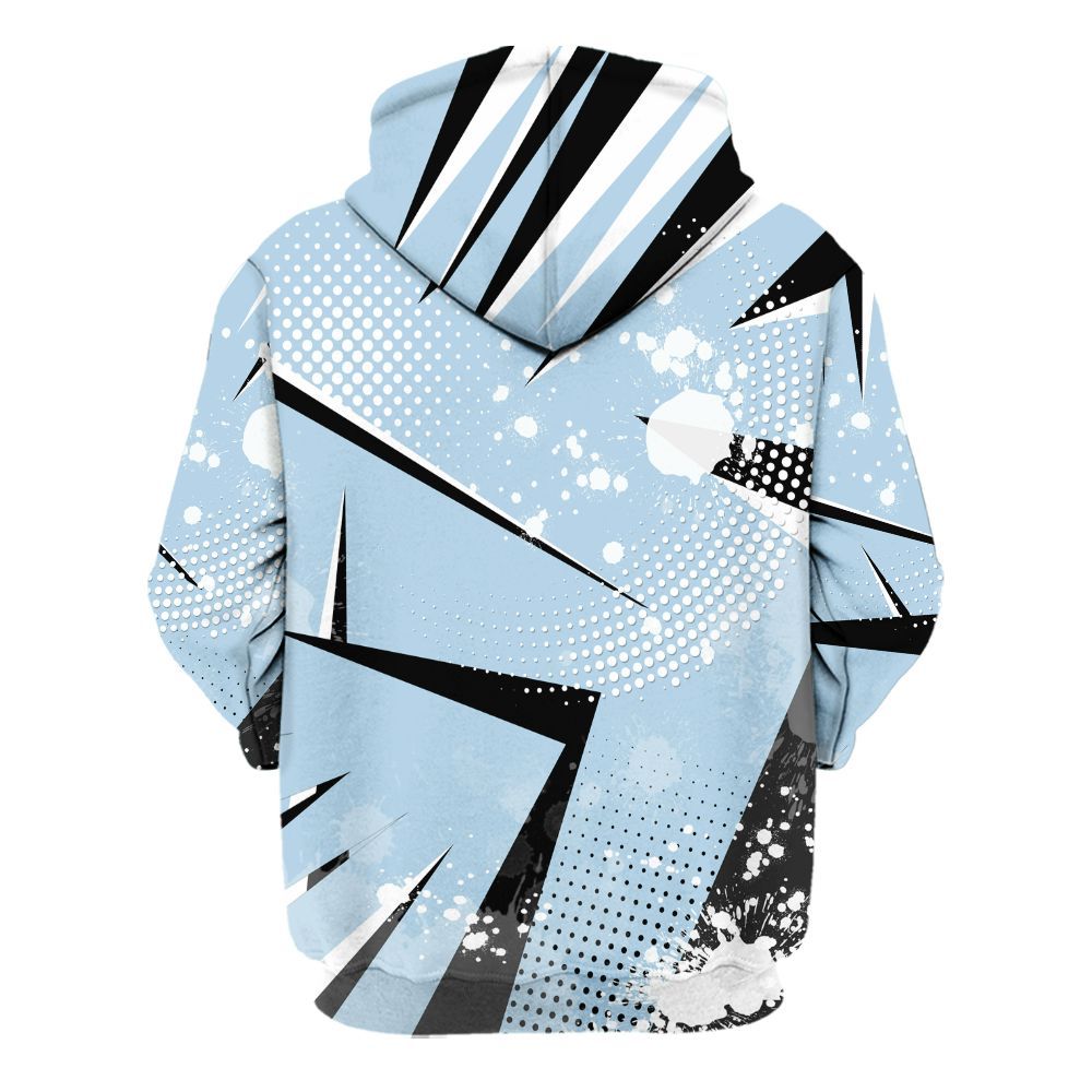 Hoodie To Match Foamposite One Psychic Blue - Trust No One Dripping All Over Print