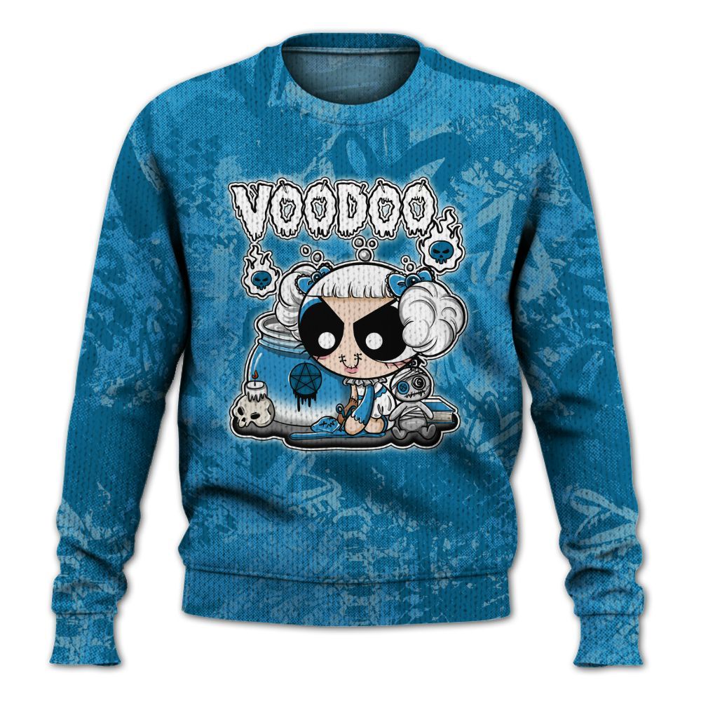 Knitted Sweater To Match Powder Blue 9s - Voodooz Heart Grunge