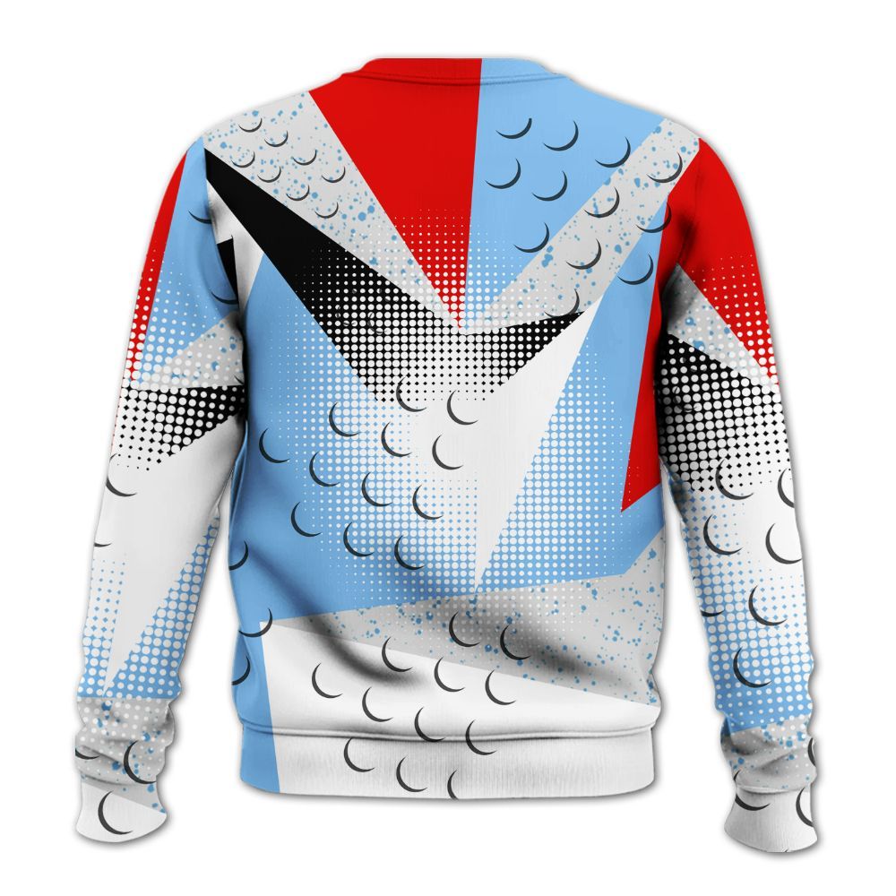 Sweatshirt To Match University Blue 5s - Poly Custom Name Number 23 5s All Over Print