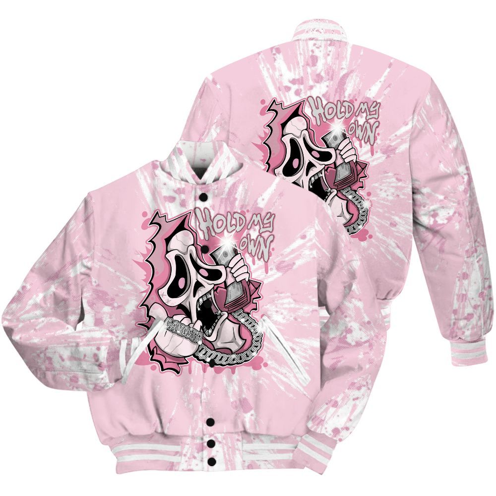 Varsity Jacket To Match Orchid 4s Shirt - Hold My Own Graphic Halloween All Over Print