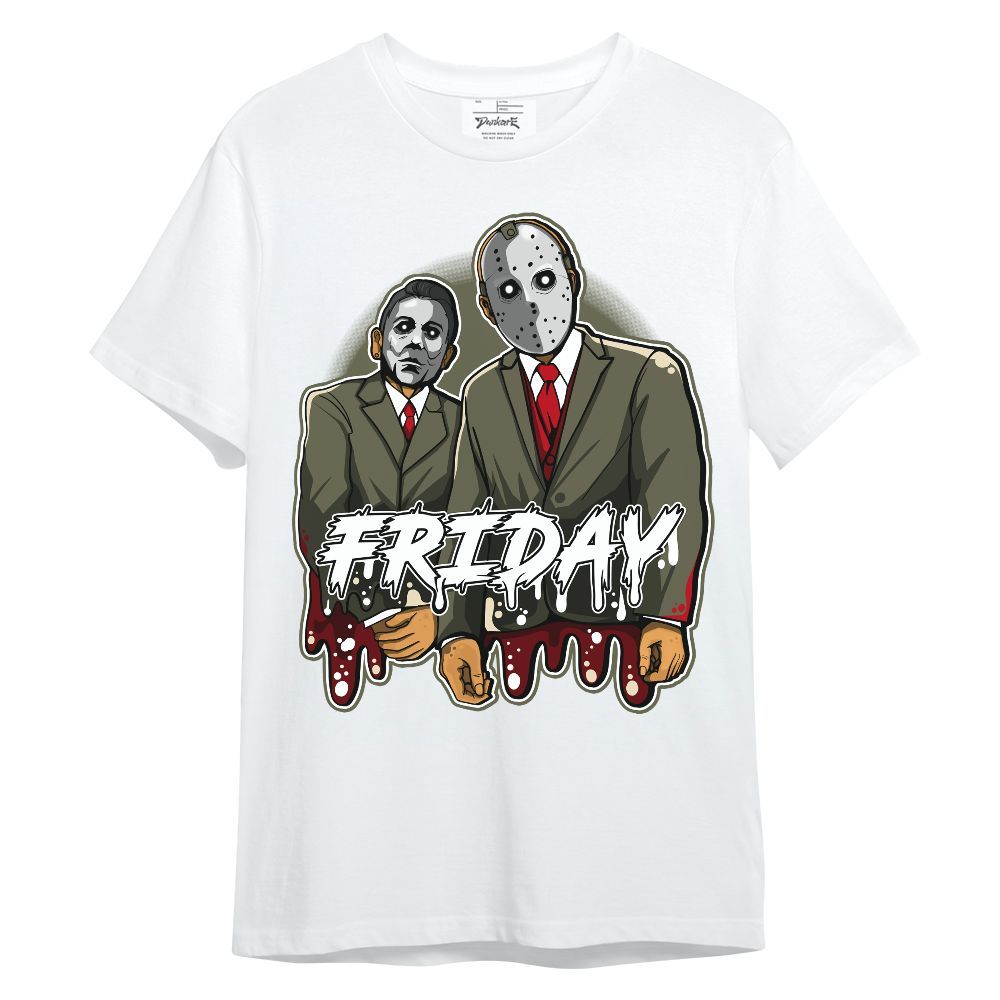 Shirt To Match Travis Scott Low OG Medium Olive 1s - Friday Halloween Graphic Unisex Shirt