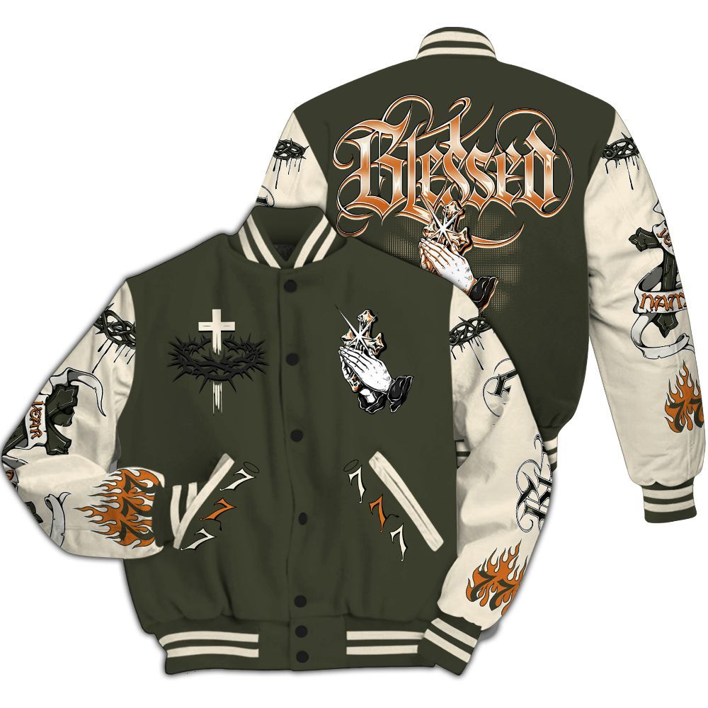 Varsity Jacket To Match Retro Undefeated 4s - God Blessed Custom Name All Over Print