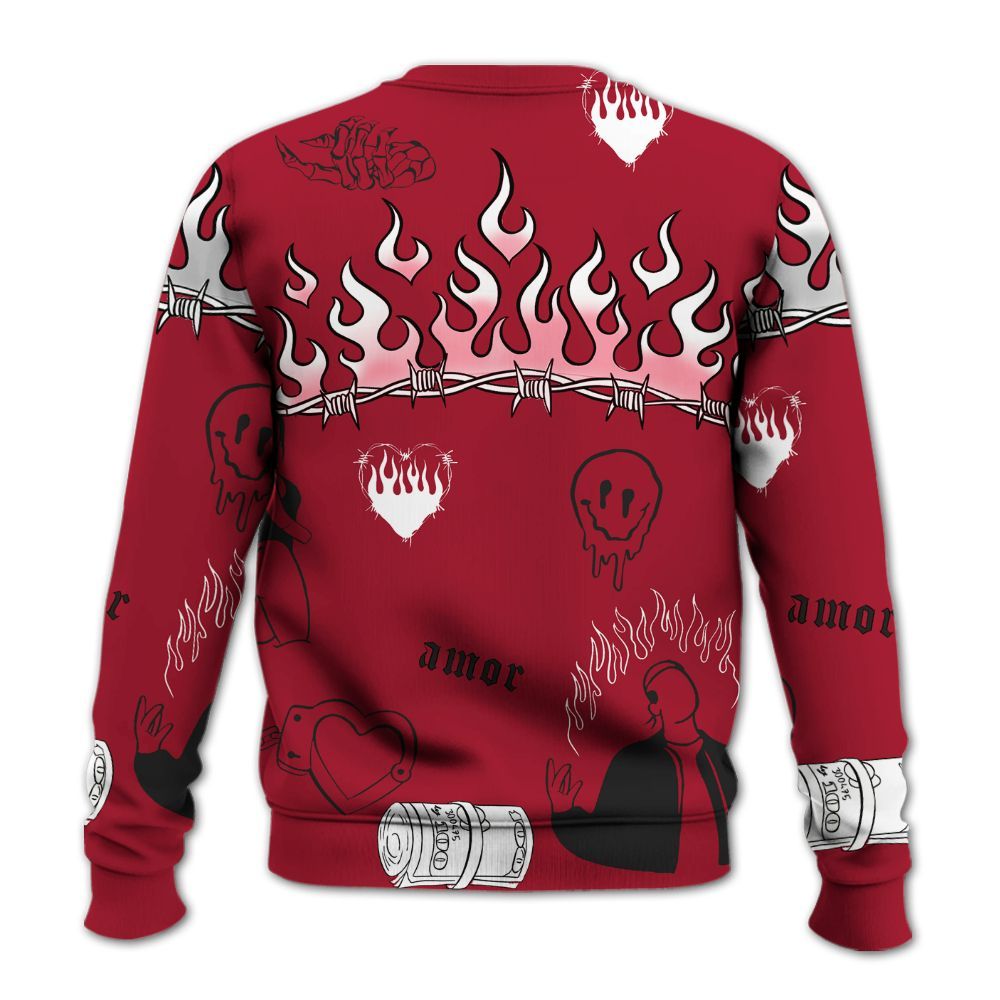 Sweatshirt To Match High OG Black Toe Reimagined 1s - Snake Trust No One All Over Print