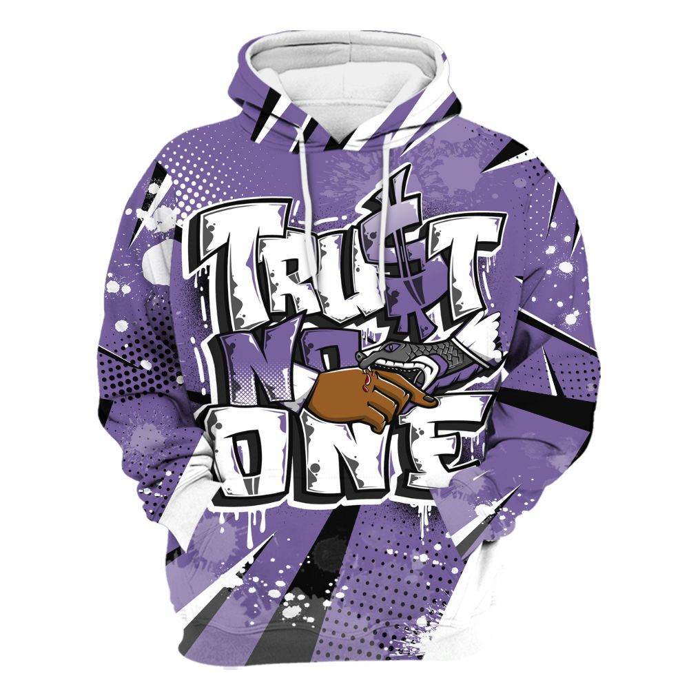 Hoodie To Match Dunk Low Black Raspberry - Poly Trust No One Dripping All Over Print