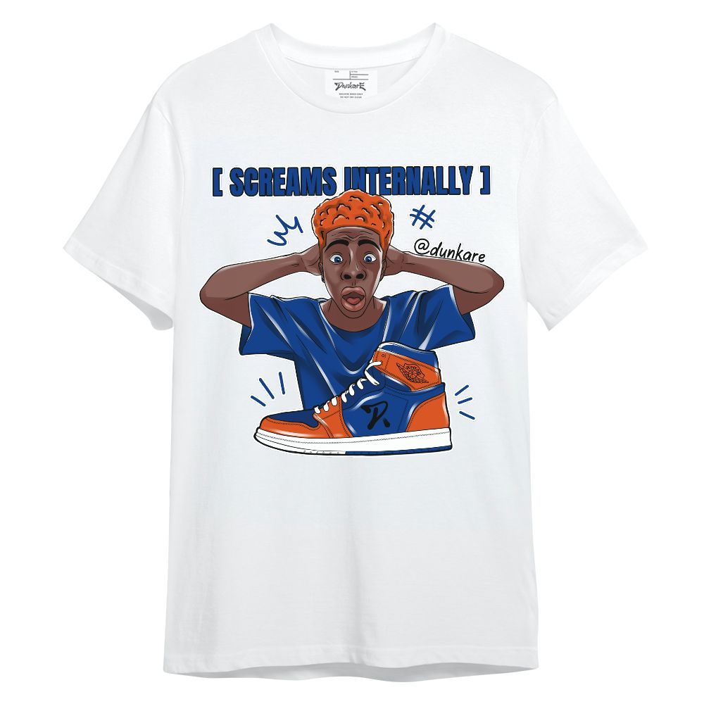 Shirt To Match Mid Knicks 1s - Scream Internally Unisex Shirt
