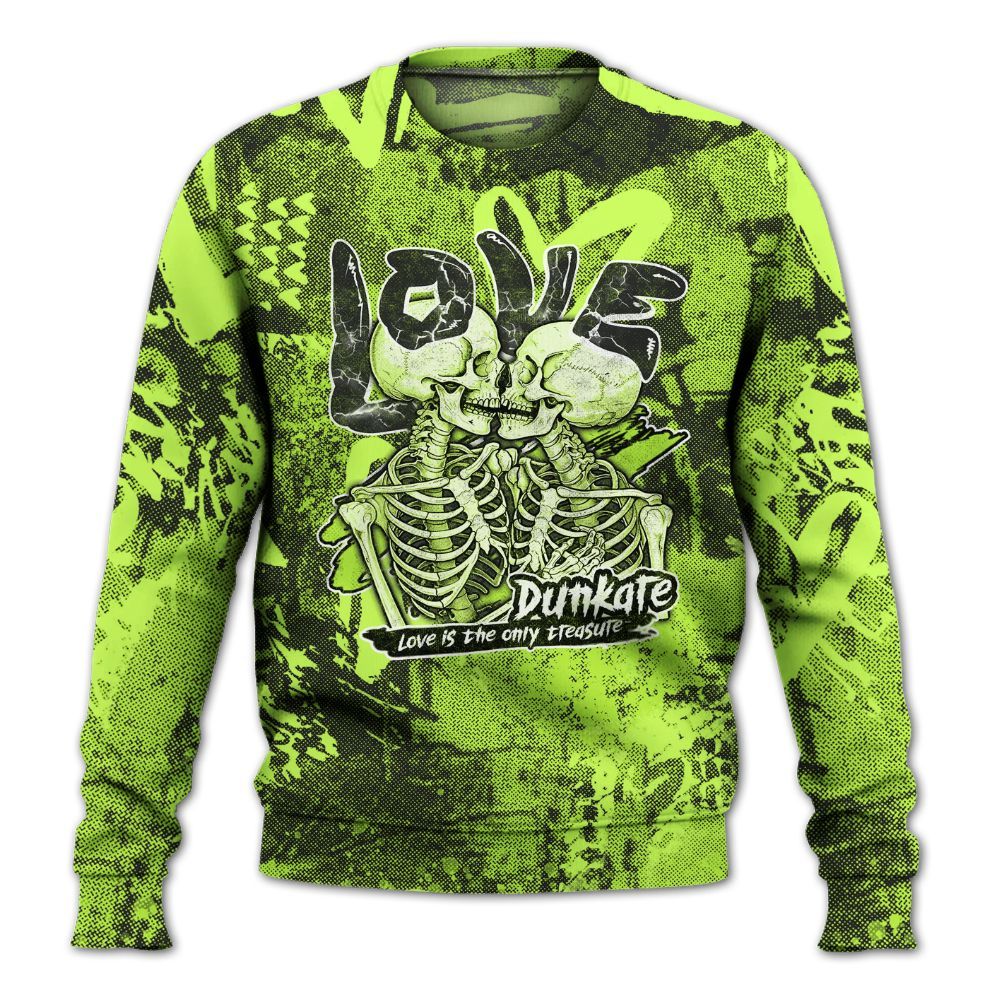 Sweatshirt To Match Air Force 1 Low Dance Volt - Skull Love All Over Print